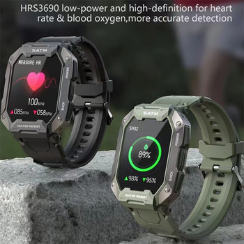 Outdoor militar 5ATM Водоустойчиви часовници Bluetooth Smartwatch Sport For Men часовник 2022 нов часовник За телефон xiaomi realme huawei