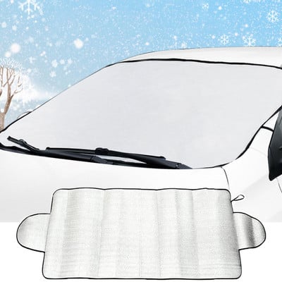 Сенници за прозорци на автомобили Сгъваема снежна покривка за кола Зимен сенник за предно стъкло Външен водоустойчив анти-UV защита Автоаксесоари