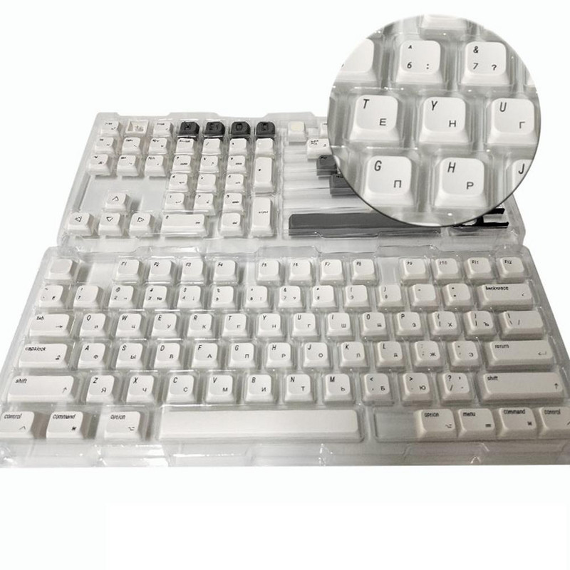 Mechanikus billentyűzet MAC billentyűzárhoz PBT szublimációs XDA magasság fonetikus thai orosz kis teljes készlet 127 billentyűvel
