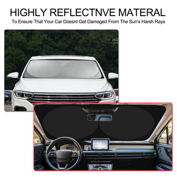 Сенник за предно стъкло на автомобил с чанта за съхранение Автомобилни сенници за предно стъкло за защита от UV лъчи Аксесоари за интериора на автомобила