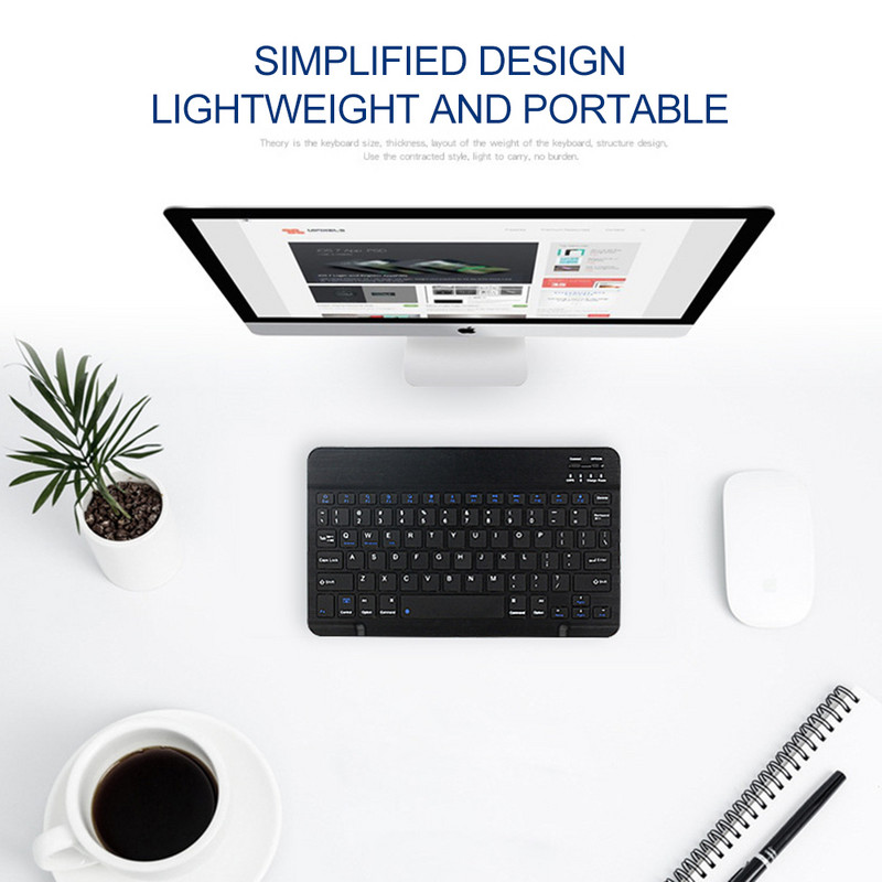 RYRA Slim Mini Wireless Bluetooth Keyboard for Desktop PC Laptop 78 Keys New Portable for Travel