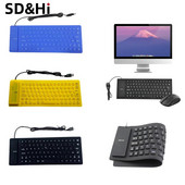 85 klavišų sulankstoma nešiojama mini USB klaviatūra, lanksti, vandeniui atspari minkšta silikoninė žaidimų klaviatūra, planšetinis kompiuteris, nešiojamasis kompiuteris