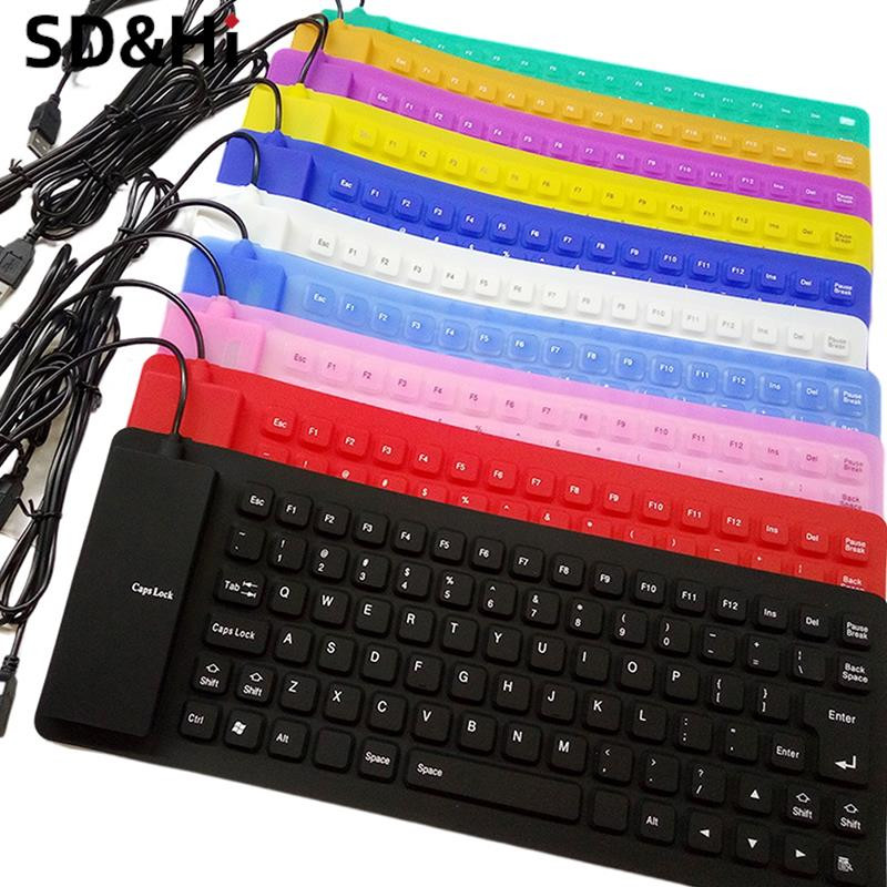 85 klavišų sulankstoma nešiojama mini USB klaviatūra, lanksti, vandeniui atspari minkšta silikoninė žaidimų klaviatūra, planšetinis kompiuteris, nešiojamasis kompiuteris