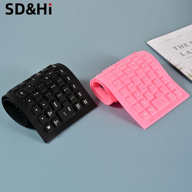 85 klavišų sulankstoma nešiojama mini USB klaviatūra, lanksti, vandeniui atspari minkšta silikoninė žaidimų klaviatūra, planšetinis kompiuteris, nešiojamasis kompiuteris