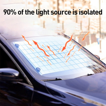 Слънцезащитен капак за предното стъкло на автомобила Автоматично прибираща се щора Слънцезащита за предния прозорец на автомобила Auto Baseus Сенник Чадъри