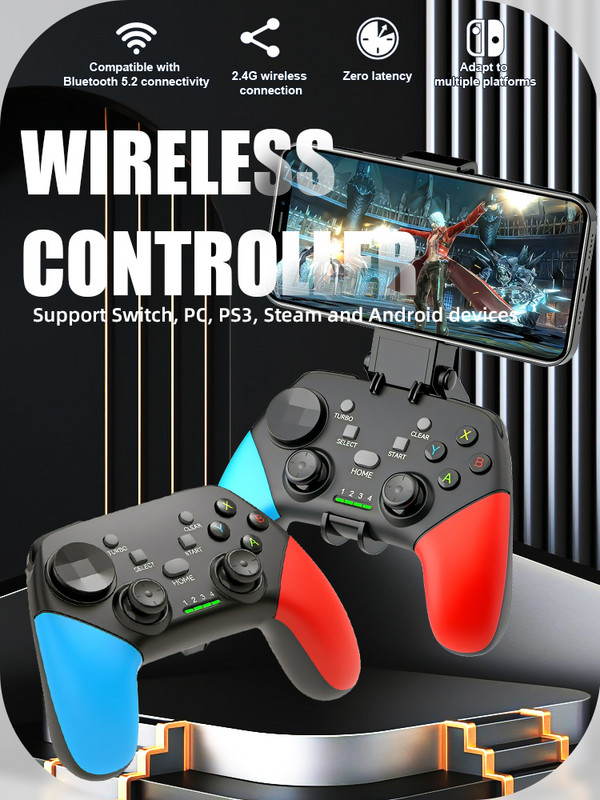 BT 5.0 Wireless Gamepad Android Κινητό τηλέφωνο Αξεσουάρ χειρισμού Joystick Ελεγκτής παιχνιδιών για Minecraft Genshin Pubg PPSSPP