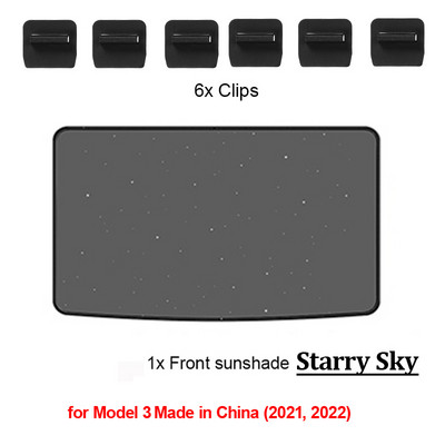 Nadogradite sjenila za sunce Stakleni krovni sjenilo za Tesla Model 3 2021. 2022. Prednji stražnji krovni prozor Vjetrobransko staklo Krovni prozor Mreža za sjenila UV sjenila