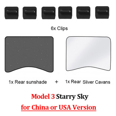 Nadogradite sjenila za sunce Stakleni krovni sjenilo za Tesla Model 3 2021. 2022. Prednji stražnji krovni prozor Vjetrobransko staklo Krovni prozor Mreža za sjenila UV sjenila