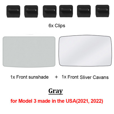 Nadogradite sjenila za sunce Stakleni krovni sjenilo za Tesla Model 3 2021. 2022. Prednji stražnji krovni prozor Vjetrobransko staklo Krovni prozor Mreža za sjenila UV sjenila
