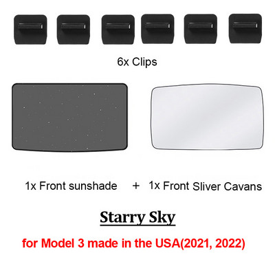 Nadogradite sjenila za sunce Stakleni krovni sjenilo za Tesla Model 3 2021. 2022. Prednji stražnji krovni prozor Vjetrobransko staklo Krovni prozor Mreža za sjenila UV sjenila