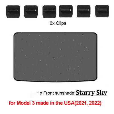Nadogradite sjenila za sunce Stakleni krovni sjenilo za Tesla Model 3 2021. 2022. Prednji stražnji krovni prozor Vjetrobransko staklo Krovni prozor Mreža za sjenila UV sjenila