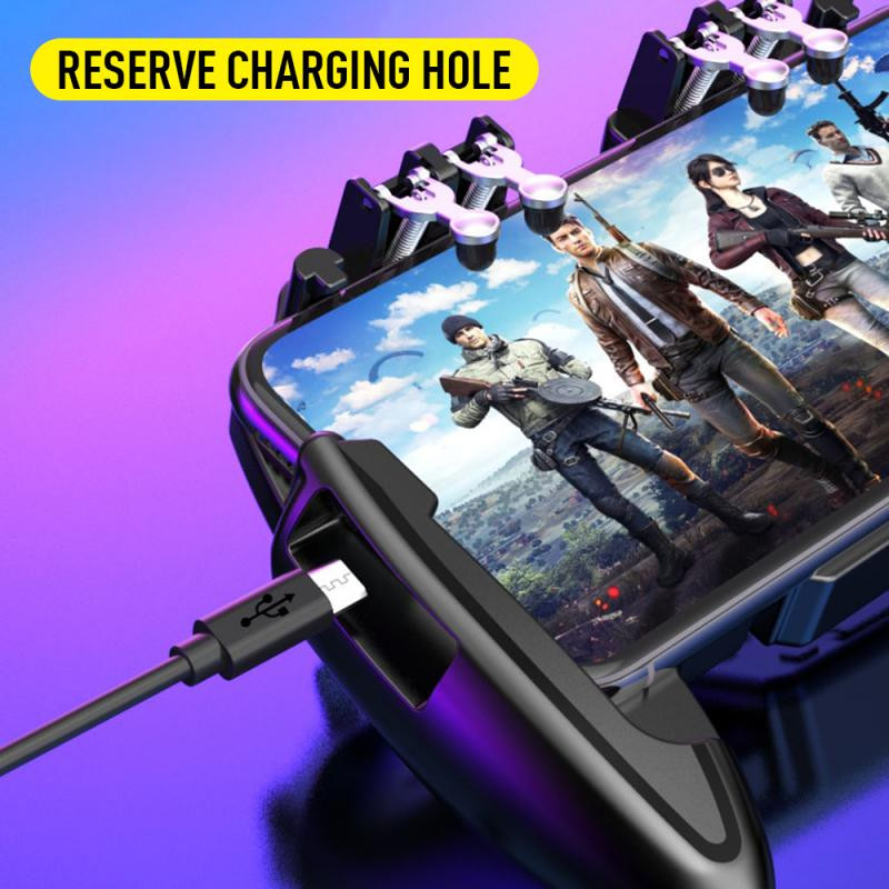 PUBG Mobile Joystick Controller L1R1 Trigger Gamepad za COD iOS Android Six 6 Finger Call of Duty Mobile Gamepad Ventilator za hlađenje