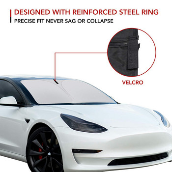 За Tesla Model Y 3 2016-2022 Предното стъкло на автомобила Слънцезащитен прозорец Прозорец Сенник Слънцезащитен крем Козирка Блокове Чадър Защита от UV лъчи