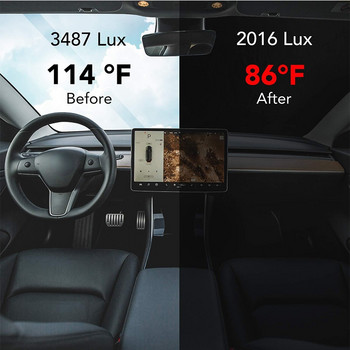 За Tesla Model Y 3 2016-2022 Предното стъкло на автомобила Слънцезащитен прозорец Прозорец Сенник Слънцезащитен крем Козирка Блокове Чадър Защита от UV лъчи