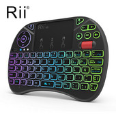 Bezdrôtová 2.4G mini klávesnica Rii, španielčina, portugalčina, vzduchová myš pre Android TV BOX GTC X96 PS3 PC Mac
