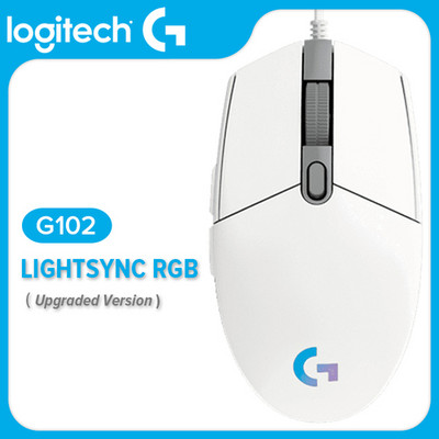 Originalni Logitech G102 LIGHTSYNC/PRODIGY G203 Gaming miš Optički 8000DPI 16.8M Prilagodba boja 6 tipki Žičani Bijelo Crni