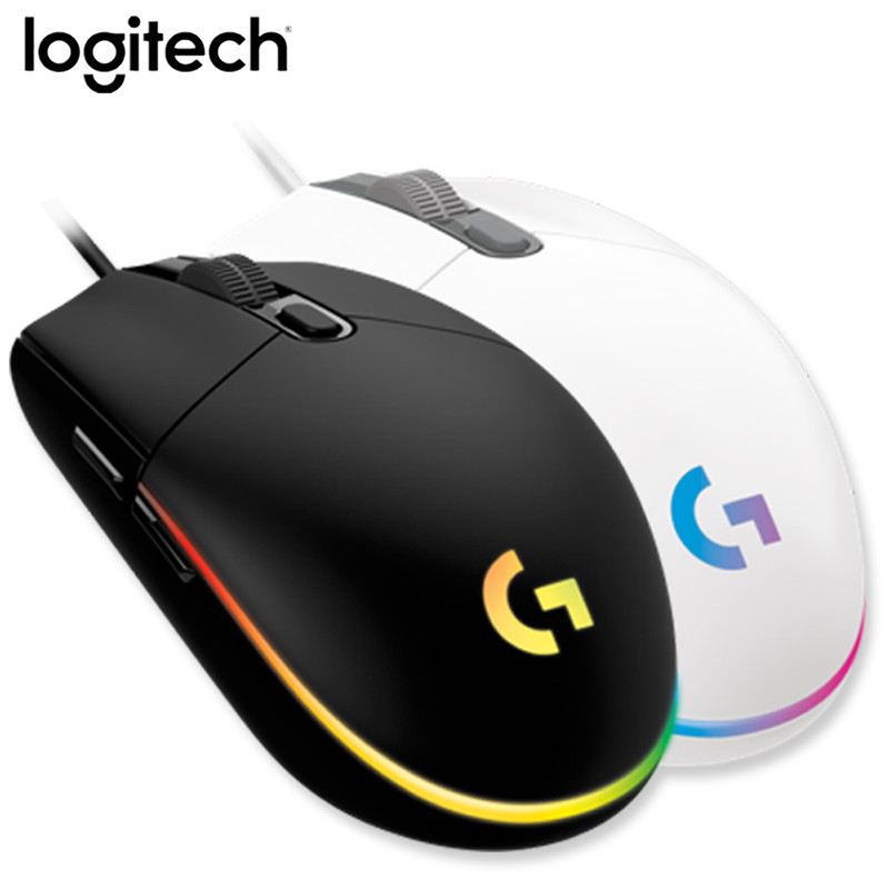 Originalni Logitech G102 LIGHTSYNC/PRODIGY G203 Gaming miš Optički 8000DPI 16.8M Prilagodba boja 6 tipki Žičani Bijelo Crni