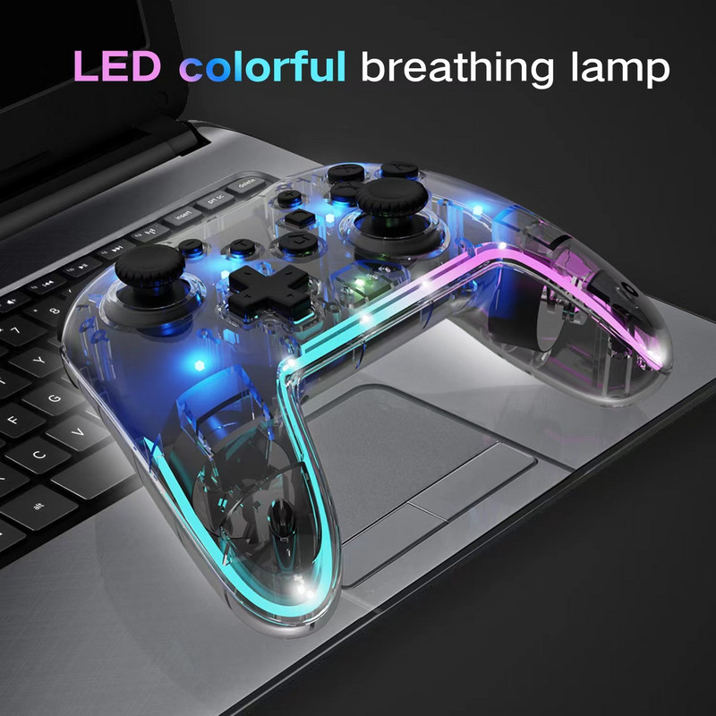 Controller pentru jocuri video GamePad RGB Wireless Pro compatibil pentru Nintendo Switch/Android/IOS/PC/controler pentru dispozitive de joc mobil
