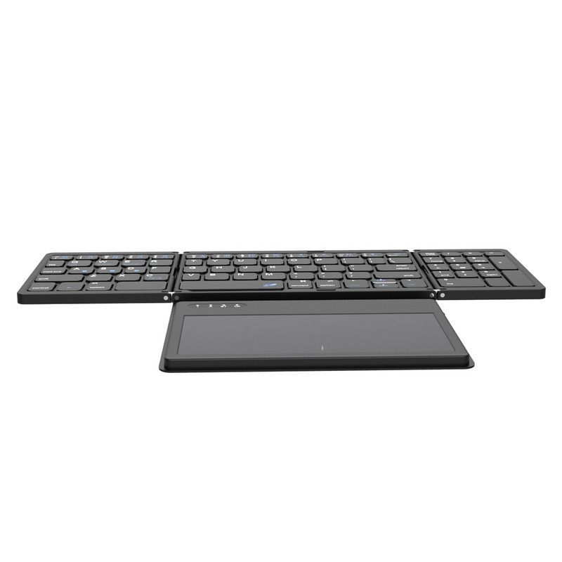 Tastatură fără fir Bluetooth pliabilă cu touchpad Tastatură pliabilă de buzunar ultra subțire pentru Windows/Android/IOS/OS/HMS Tablet PC