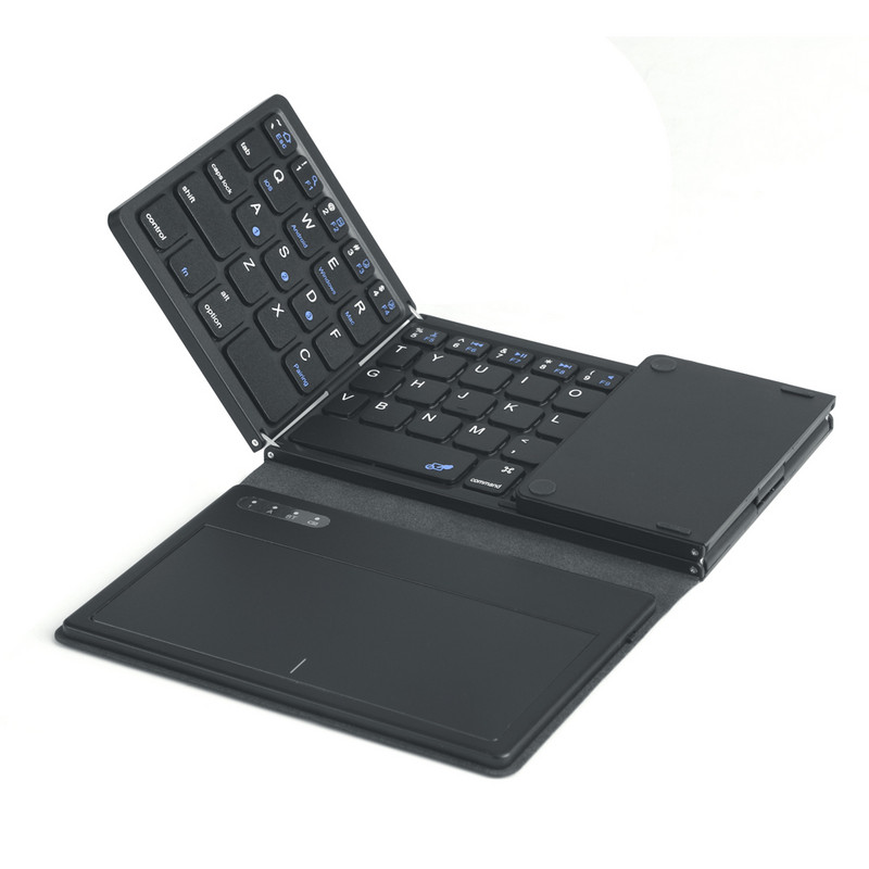 Tastatură fără fir Bluetooth pliabilă cu touchpad Tastatură pliabilă de buzunar ultra subțire pentru Windows/Android/IOS/OS/HMS Tablet PC