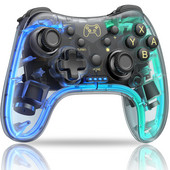 Controler fără fir pentru Nintendo Switch OLED/NS/IOS/Android cu lumină de respirație RGB Conexiune prin cablu Gamepad pentru PC/Steam
