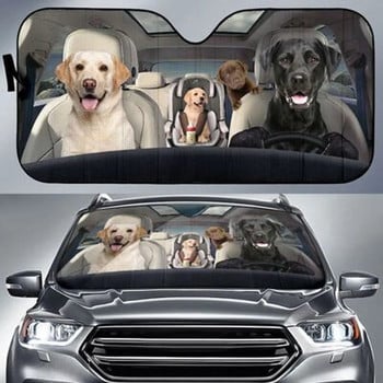 Greture Husky Dog Windshield Sun Shade for Car SUV Truck Μπροστινό παράθυρο Sun Shade Sun Shade κάλυμμα 57x27,5 ίντσες Sunshade Car