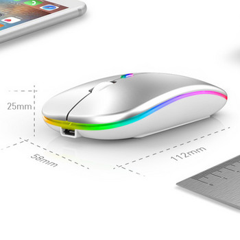 Ασύρματο ποντίκι για PC Gamer Bluetooth Silent 4000 DPI για MacBook Tablet Φορητός υπολογιστής Ποντίκι Slim Quiet 2.4G ασύρματο ποντίκι