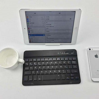 Безжична Bluetooth клавиатура RYRA за универсален таблет PU кожен калъф Калъф за стойка за подложка 7 инча/10 инча за IOS Android Windows