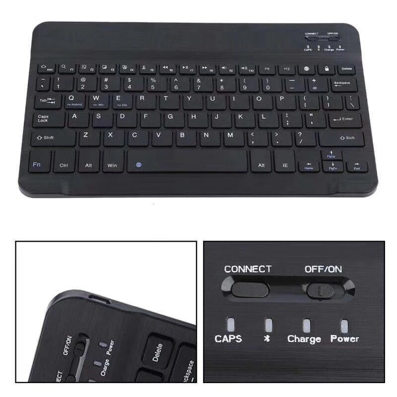 Tastatură Bluetooth fără fir RYRA pentru tabletă universală husă din piele PU Husă suport pentru Pad 7 inchi/10 inchi pentru IOS Android Windows
