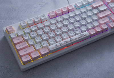 Rusiška mechaninė klaviatūra LED apšvietimas su 96 klavišų laidiniu mygtuku, nešiojama žaidimų mechaninė klaviatūra, skirta nešiojamojo kompiuterio kompiuteriams