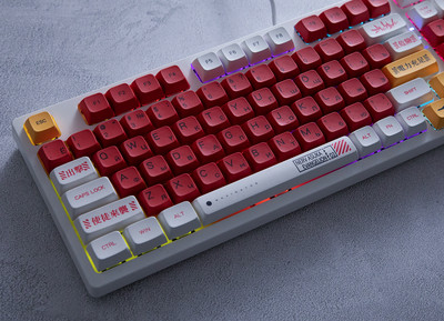 Rusiška mechaninė klaviatūra LED apšvietimas su 96 klavišų laidiniu mygtuku, nešiojama žaidimų mechaninė klaviatūra, skirta nešiojamojo kompiuterio kompiuteriams