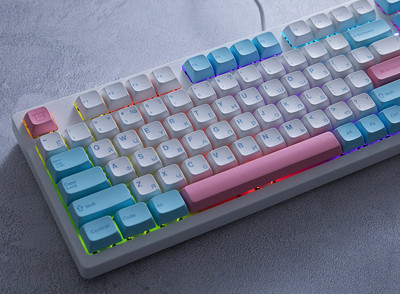 Rusiška mechaninė klaviatūra LED apšvietimas su 96 klavišų laidiniu mygtuku, nešiojama žaidimų mechaninė klaviatūra, skirta nešiojamojo kompiuterio kompiuteriams