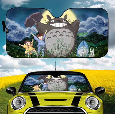 Totoro beveidis vyriškas automobilio skydelis nuo saulės auto priedai apsauginis kremas nuo saulės UV apsauga priekinis priekinis stiklas apsauga nuo saulės anime