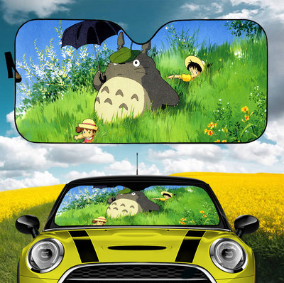 Totoro beveidis vyriškas automobilio skydelis nuo saulės auto priedai apsauginis kremas nuo saulės UV apsauga priekinis priekinis stiklas apsauga nuo saulės anime