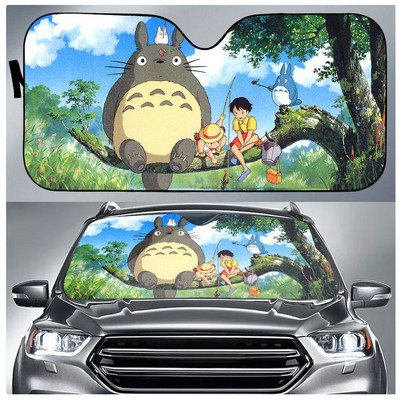 Totoro beveidis vyriškas automobilio skydelis nuo saulės auto priedai apsauginis kremas nuo saulės UV apsauga priekinis priekinis stiklas apsauga nuo saulės anime