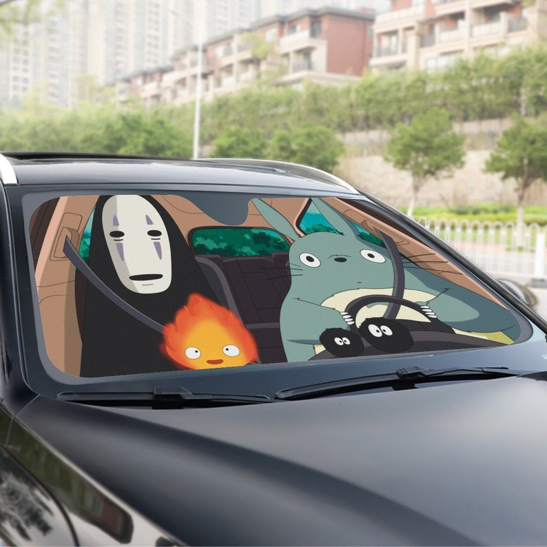 Totoro beveidis vyriškas automobilio skydelis nuo saulės auto priedai apsauginis kremas nuo saulės UV apsauga priekinis priekinis stiklas apsauga nuo saulės anime