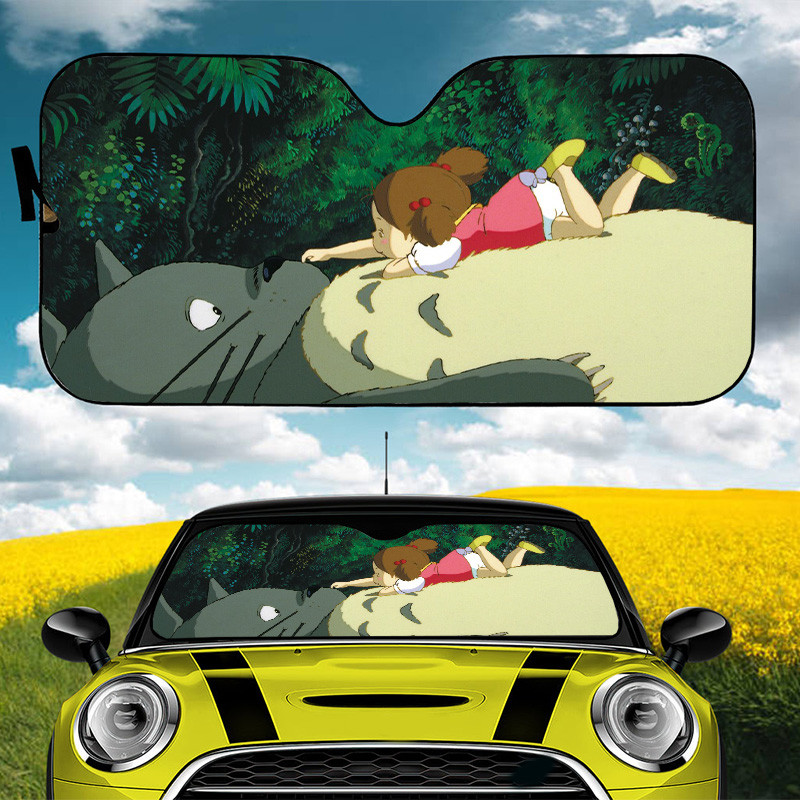 Totoro beveidis vyriškas automobilio skydelis nuo saulės auto priedai apsauginis kremas nuo saulės UV apsauga priekinis priekinis stiklas apsauga nuo saulės anime