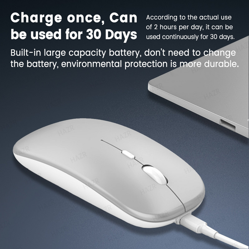 „Bluetooth“ įkraunama belaidė pelė, skirta „iPad“ Samsung Huawei MiPad 2.4G USB pelė, skirta „Android“ planšetiniam kompiuteriui