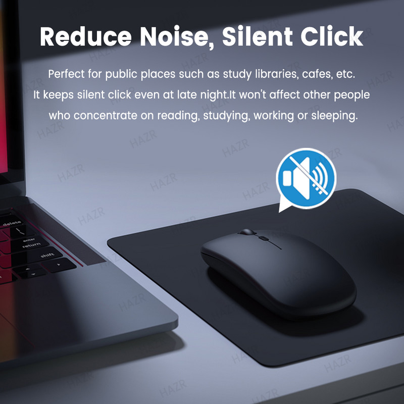 „Bluetooth“ įkraunama belaidė pelė, skirta „iPad“ Samsung Huawei MiPad 2.4G USB pelė, skirta „Android“ planšetiniam kompiuteriui