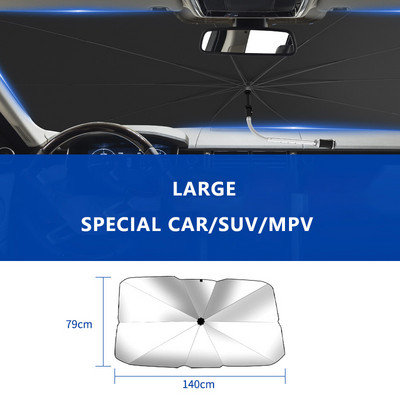 Automobilio priekinio stiklo skėčiai nuo saulės Atnaujinamas automatinis skėtis nuo saulės, automobilio saulės skydelis, priekinis priekinis stiklas, skirtas saulės priekiniams automobilio priedams