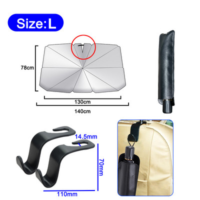 Automobilio priekinio stiklo skėčio nuo saulės skėčio tipo stogelis nuo saulės automobilio langų apsaugai nuo saulės skėčio šilumos izoliacijos audinys automobilio priekiniam gaubtui