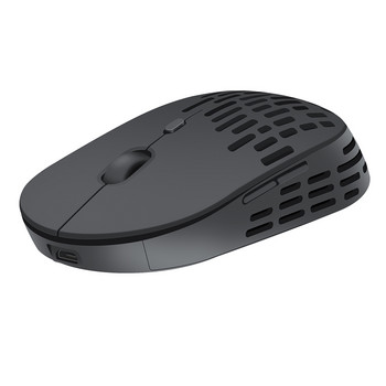 Безжична акумулаторна мишка с дупка за охлаждане за лаптоп компютър PC, тънка мини 1600DPI безжична мишка, 2.4G мишки за дома/офиса