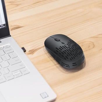 Ασύρματο επαναφορτιζόμενο ποντίκι Hole Cooling για φορητό υπολογιστή, ασύρματο ποντίκι Slim Mini 1600DPI, ποντίκια 2.4G για σπίτι/γραφείο