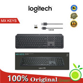 Logitech MX Keys bežična/Bluetooth tipkovnica 2,4 GHz dual mode s pozadinskim osvjetljenjem, punjiva, jednostavno prebacivanje, kućni ured