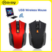 RYRA žaidimų belaidė pelė tyli, ergonomiška 6 mygtukų 2,4 GHz Mause Gamer pelė be triukšmo kompiuterio pelė, skirta kompiuterinių žaidimų biurui