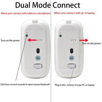 Ποντίκι Bluetooth για Xiaomi Pad 5 Pro 2021 Επαναφορτιζόμενο ασύρματο ποντίκι 2.4G για φορητό υπολογιστή Xiaomi Αθόρυβα ποντίκια Bluetooth για Mi Pad 5