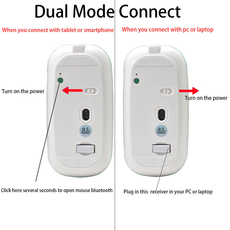 Mouse Bluetooth pentru Xiaomi Pad 5 Pro 2021 Mouse fără fir 2.4G reîncărcabil pentru laptop Xiaomi Mouse Bluetooth silențios pentru Mi Pad 5