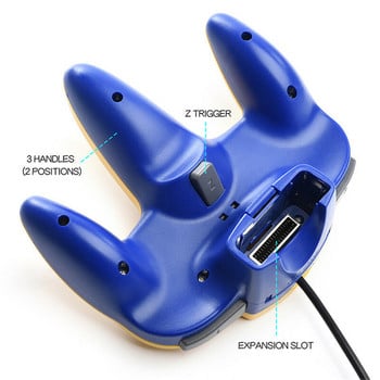2 пакета класически кабелен контролер N64 Ретро игри 64-битов контролер за смяна на джойстика за геймпад за конзола за видеоигри N64
