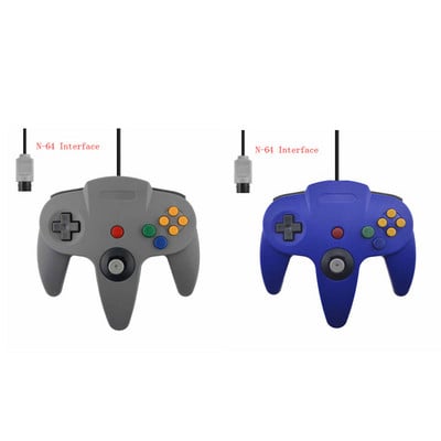 2 Pack Classic Wired N64 Controller Retro Games 64-bit Gamepad Joystick Replacement Controller For N64 Video Games Console