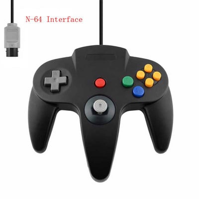 2 Pack Classic Wired N64 Controller Retro Games 64-bit Gamepad Joystick Replacement Controller For N64 Video Games Console